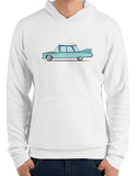 cartoon 1959 caddy car shirts hoodies premium hoodie teal on white