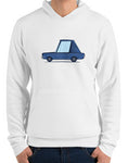 cartoon fastback pony car t shirts hoodies premium hoodie blue on white