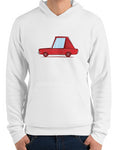 cartoon fastback pony car t shirts hoodies premium hoodie red on white