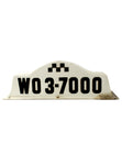 checker cab roof light sign topper man cave decor back