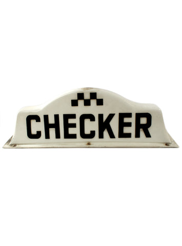 checker cab roof light sign topper man cave decor front