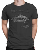 classic car shirts 1962 356 patent drawing t shirt mens asphalt