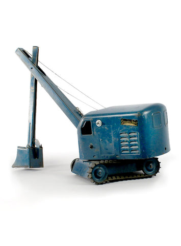 collectible toys structo blue steam shovel crane back