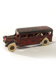 Collectible Toys Antique A C Williams Cast Iron Bus Toy Red side