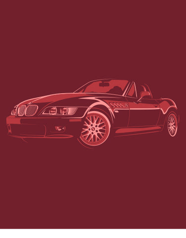 convertible bimmer german mens car shirt flat