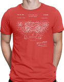 cross ram engine patent t shirt muscle car shirts heather red