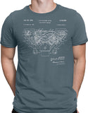 cross ram engine patent t shirt muscle car shirts heather slate