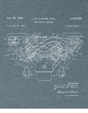 cross ram engine patent t shirt muscle car shirts