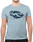 csx splatter race car shirt mens car shirts light blue