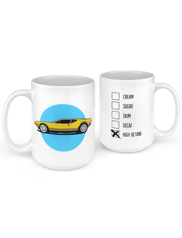 de tomaso pantera mug gifts for car enthusiasts
