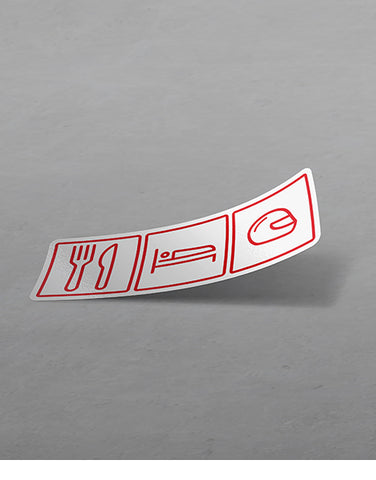 Eat Sleep Race Helmet Funny Car Sticker