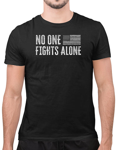 first responder shirts no one fights alone shirt black