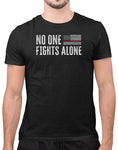 first responder shirts no one fights alone shirt firefighter black