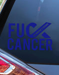 fuck cancer car decal blue slap stickers