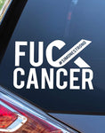 fuck cancer car decal white slap stickers