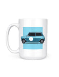 fun sized british race car mug front man cave decor blue web