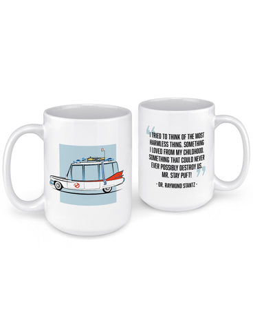 funny coffee mugs 1959 ghost caddy hearse front back