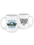 funny coffee mugs 1968 mcqueen movie car front back