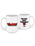 funny coffee mugs 8 bit csx snake race car coffee mug front back