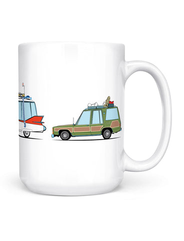 80s Classic Movie Cars Coffee Mug