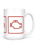 funny coffee mugs eat sleep engine back