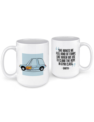 funny coffee mugs garths pacer movie car mug front back