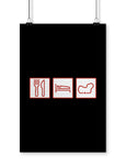 funny posters eat sleep race track