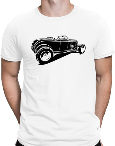 hot rod 1932 roadster high boy t shirt rat rod shirt white