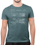 i crave cars 1968 race car patent t shirt heather slate