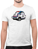 isetta race car shirt car shirts white
