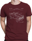 pedal car patent drawing t shirt graphic tee mens cardinal