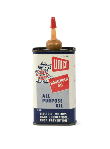 vintage oil can unico household oil all purpose oil