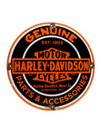 Vintage Signs 1952 Genuine Harley Davidson Motor Cycles Parts and Accessories Porcelain Sign front