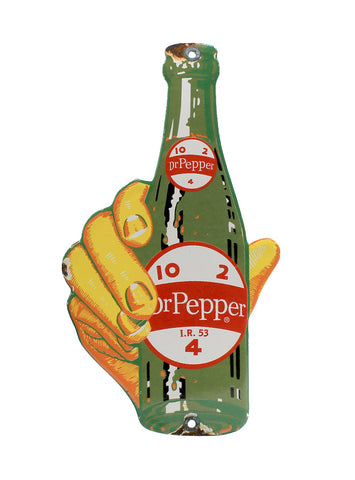 Vintage Signs 1953 Dr Pepper Bottle 10 2 4 Porcelain Advertising Sign