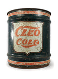 vintage signs cleo cola 10 gallon can side