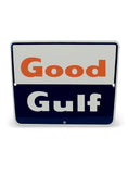 vintage signs good gulf pump plate