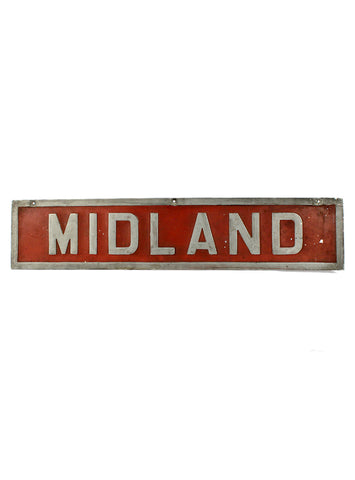 vintage signs midland michigan painted metal sign
