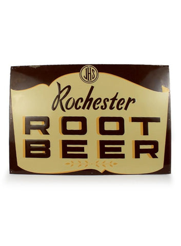 vintage signs rochester root beer embossed metal sign front
