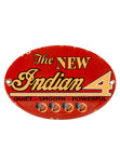 Vintage Signs The New Indian 4 Motorcycle Dealer Porcelain Advertising Sign