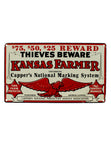 vintage signs thieves beware kansas farmer division cappers national marking system