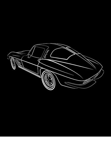 white 1963 vette car shirts hoodies flat